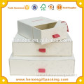 Trade Assurance Luxury Customized Beige Color Pink Logo Sliding Drawer Paper Box For Underwear